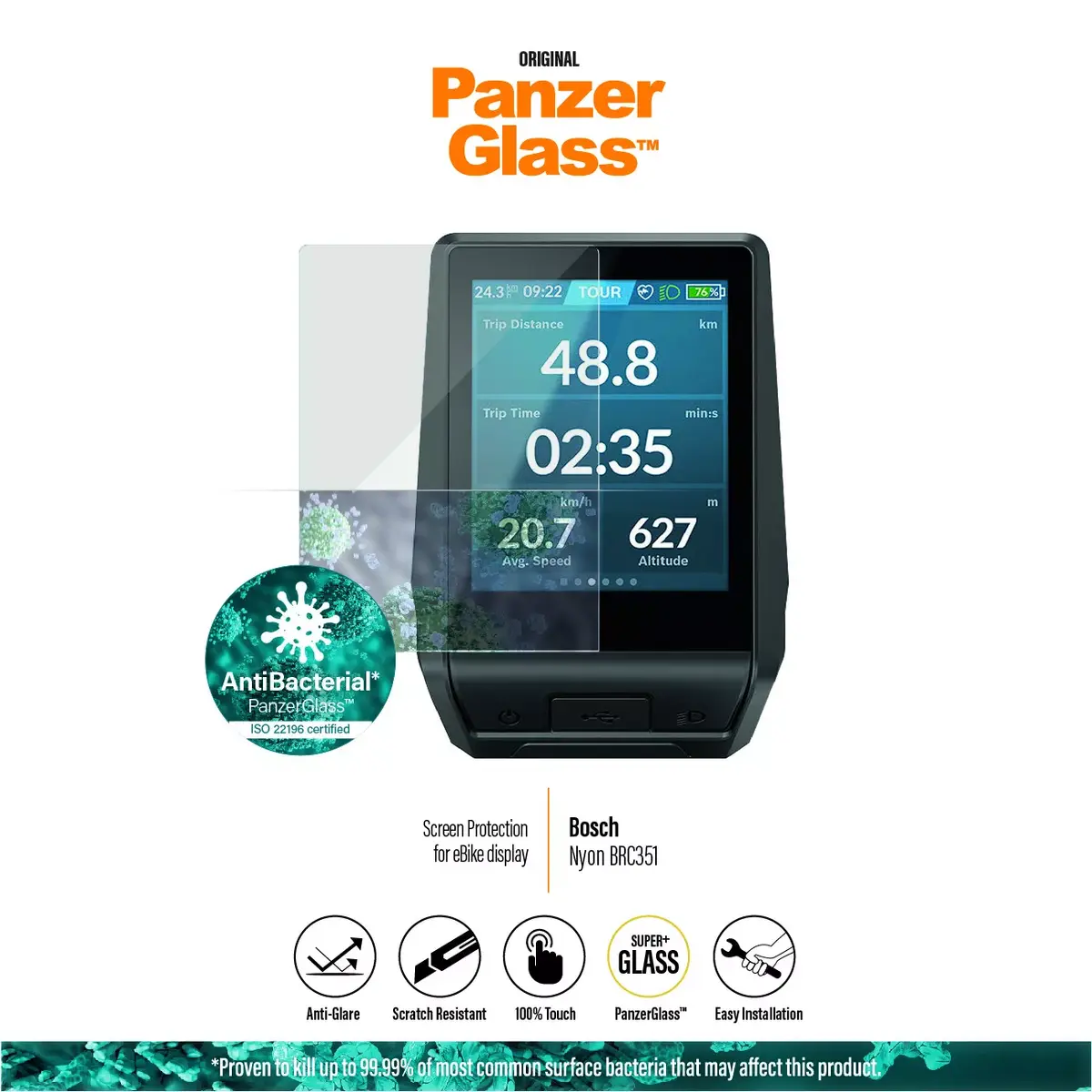 Защитное стекло PanzerGlass для Bosch Nyon BRC351 Photo 8