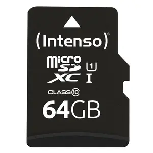 Intenso 3424490 MicroSDXC 64 GB UHS-I Class 10 Memory Card with Adapter