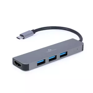 Gembird A-CM-COMBO2-01 dokstacija USB 3.2 Gen 1 (3.1 Gen 1) Type-C Pelēks