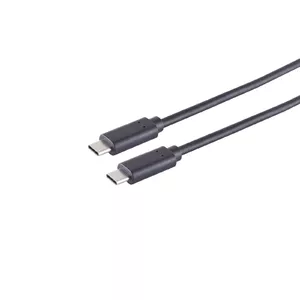 USB кабель S/CONN 13-48025 USB 3.2 Gen 2x2 1 м USB C Черный