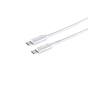USB кабель S/CONN 13-48016 USB 3.2 Gen 2x2 0.5м USB C белый