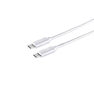 USB кабель S/CONN 13-48006 USB 3.2 Gen 2x2 0.25 м USB C белый