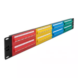 DeLOCK 19" Patch Panel 48 port Cat.5e 2U coloured RJ-45