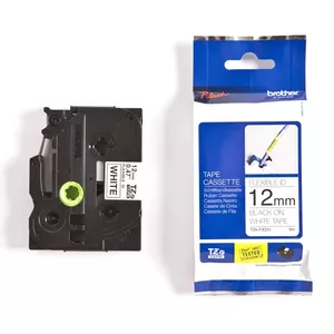 Label tape Brother TZE-FX231 12 mm x 8 m, black on white