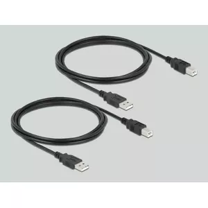DeLOCK 11491 datu slēdzis USB Type-A uz USB Type-B 0.48 Gbit/s Melns