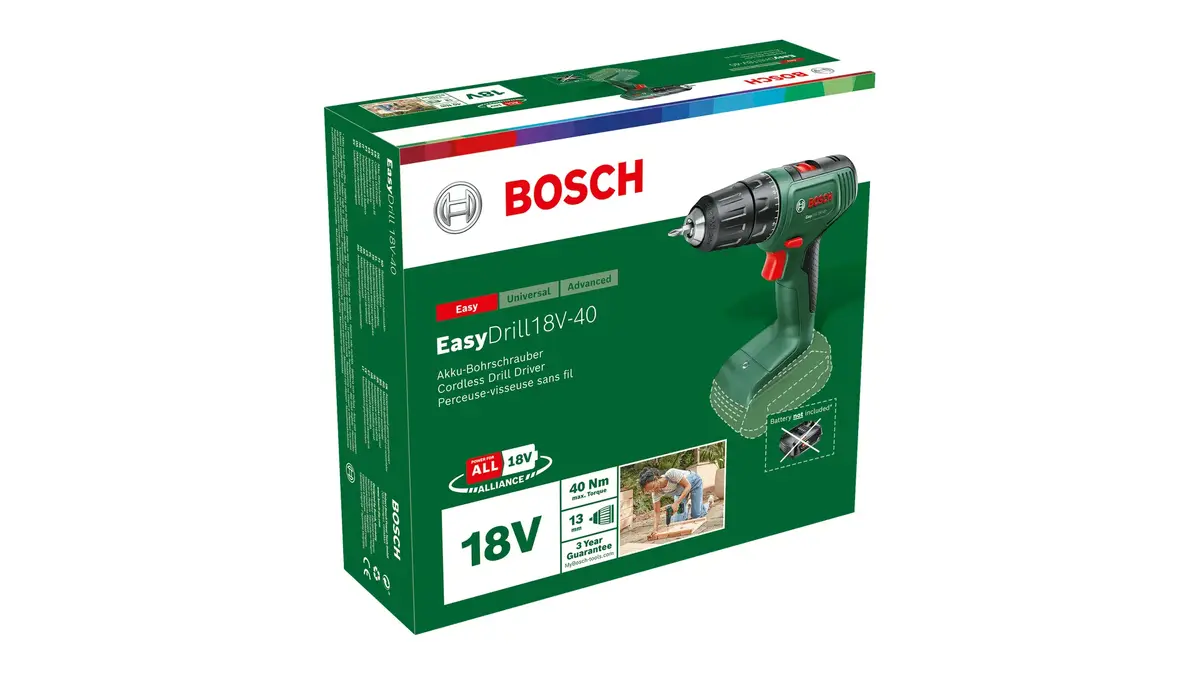 Akumulatora urbjmašīna Bosch EasyDrill 18V-40 Photo 3