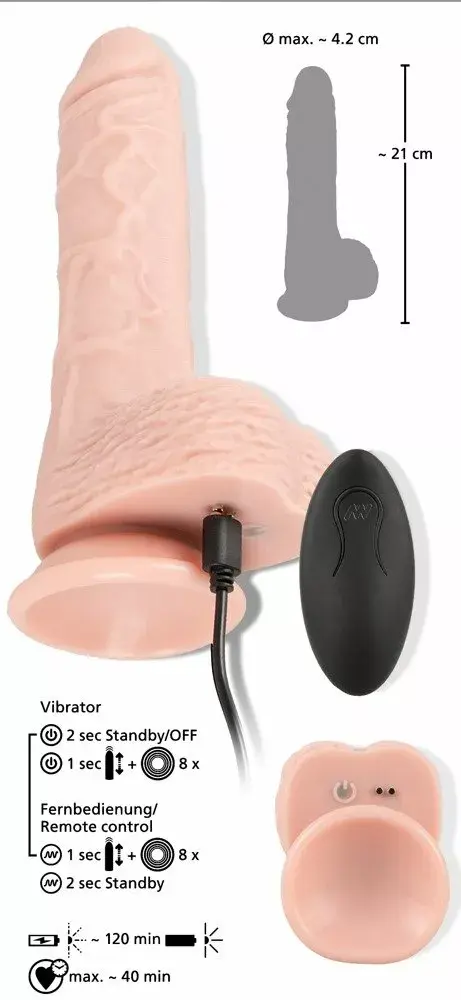 Вибратор Medical Silicone RC — жидкий силикон 21 см Photo 9