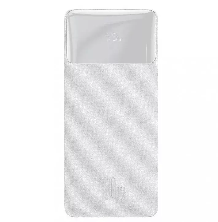 Portatīvais akumulātors Baseus Bipow Litija polimērs (LiPo) 30000 mAh 2xUSB USB-C 15W Balts Photo 4