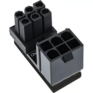 InLine Internal power adapter 180° ATX 6pin male female reverse Black 26636F