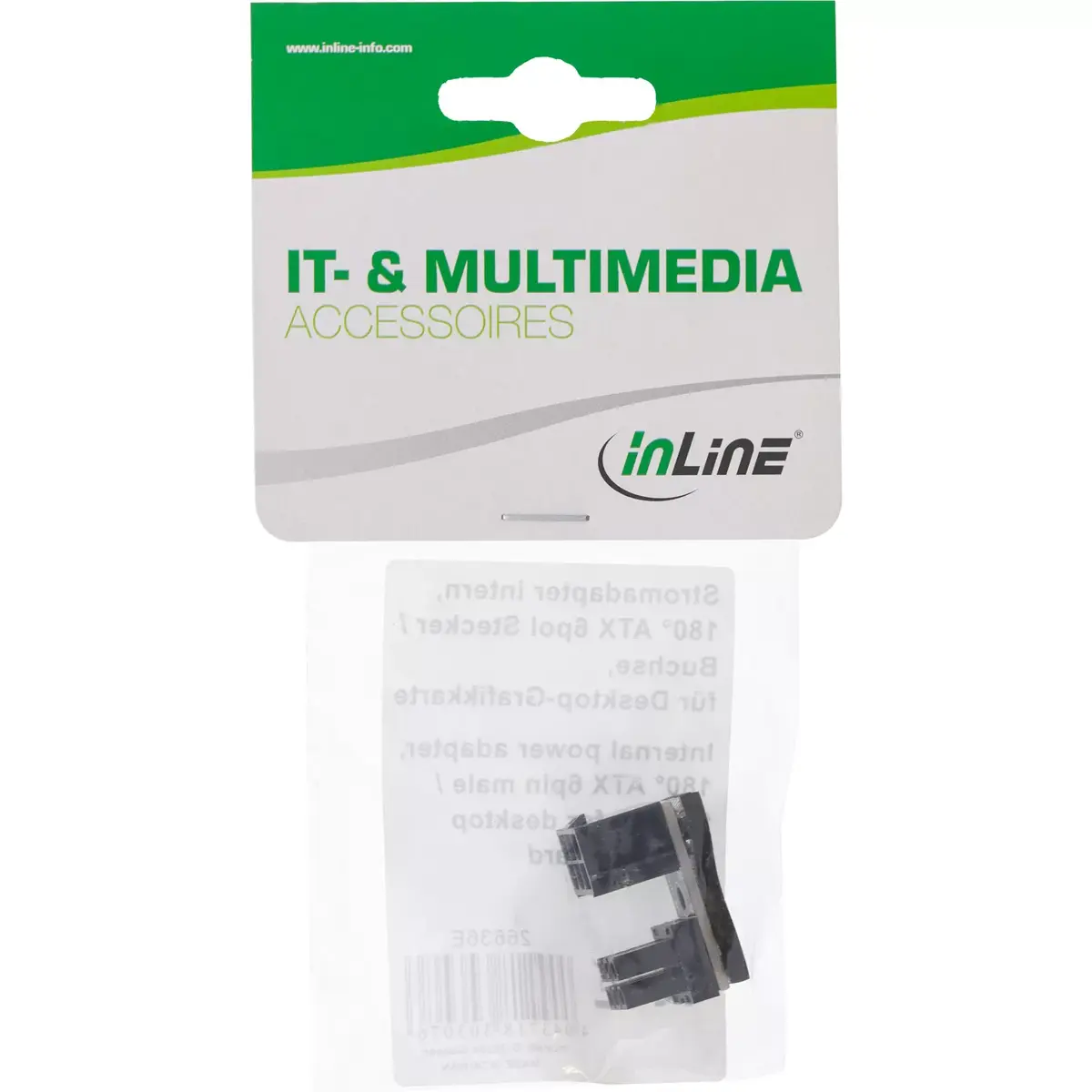 InLine Barošanas adapteris iekšējais 180° ATX 6pin Photo 3