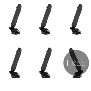 Vibrator BASECOCK D-223451 — realistic remote-control vibrator, black, 20 cm