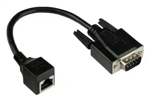 Cable gender changer Good Connections Alcasa 4945-MF RJ-45 to RS232 (D-Sub 9), 0.1 m, Black
