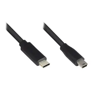 USB Cable Alcasa 3310-CM001 USB 2.0 0.15m USB C Mini-USB B Black