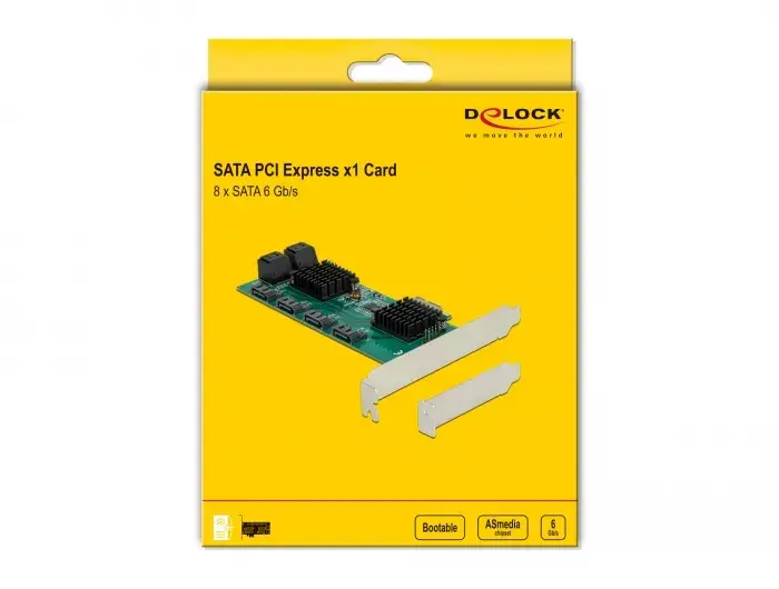DeLOCK 8 портовая SATA PCI Express x1 карта Photo 5