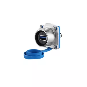 Socket-outlet USB A Alcasa IC01-24U302 Blue Silver USB 3.2 Gen 1