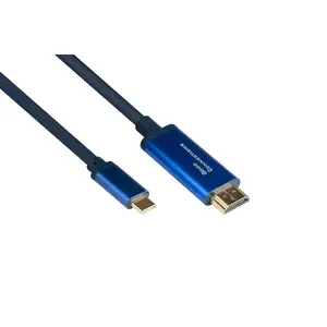 Video Cable Adapter Alcasa 4520-CSF020B 2m USB Type-C HDMI Type A Blue