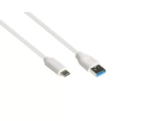 USB cable Alcasa 2831-AC010W 1m USB 3.2 Gen 2 USB A USB C White