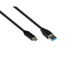 USB кабель Alcasa 2831-AC010S USB 3.2 Gen 2 1 м USB A USB C Черный