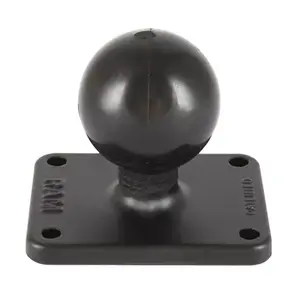 RAM Mounts Ball Base with 1.5" x 2" 4-Hole Pattern RAM-202U-225 Aluminium Black C-size
