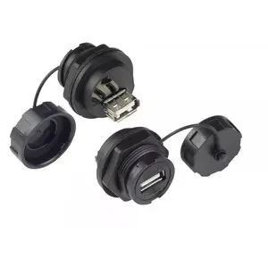 Соединитель проводов Alcasa IC04-U206 USB A Черный Женский