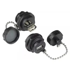 Wire Connector Alcasa IC04-U205 USB A Black Female