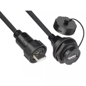 USB cable Alcasa IC04-U203 1 m USB 2.0 Black
