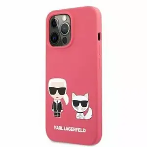 Чехол Karl Lagerfeld Choupette Liquid Silicone для Apple iPhone 13 Pro, красный