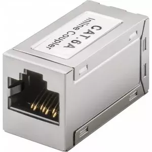 Keystone module GOOBAY 72499, flat metallic RJ-45 to RJ-45, 15.8×30.4×17.8 mm