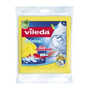 Vileda 142289 sponge Rectangular Cellulose, Cotton, Fiber Blue, Pink, Yellow 3 pc(s)