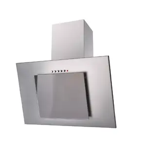Wall-mounted extractor hood AKPO WK-4 Nero Eco 60 cm, stainless steel & tempered glass, charcoal filter, 420 m³/h, 3 speeds