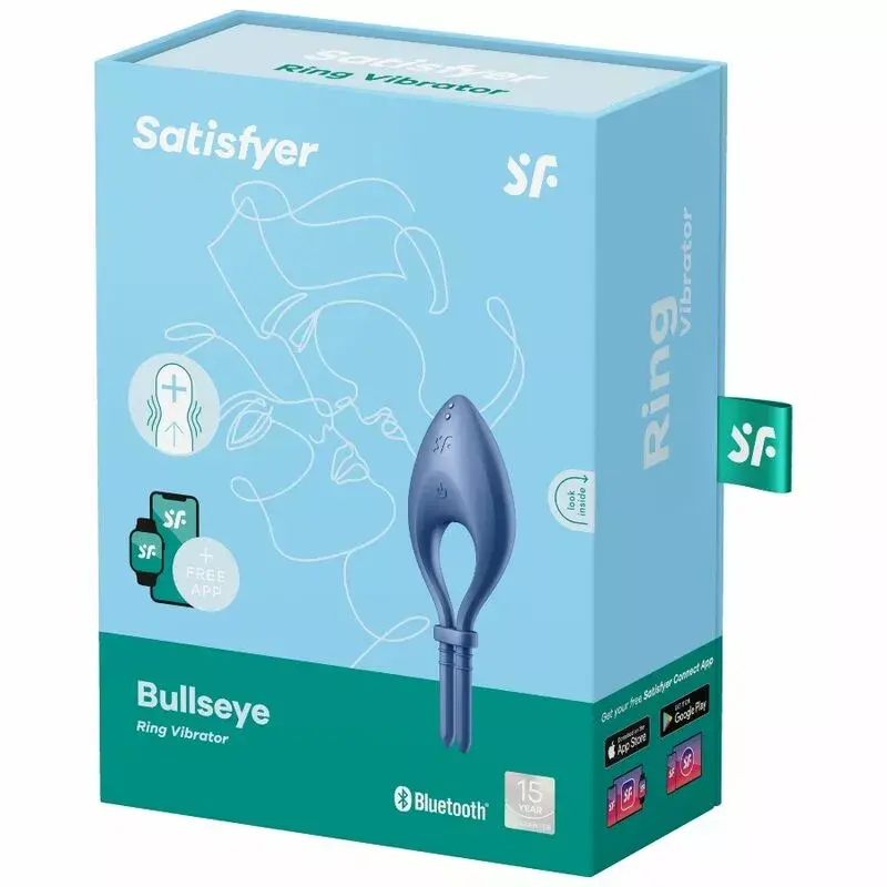 Ring vibrator Satisfyer Bullseye App Blue Photo 3