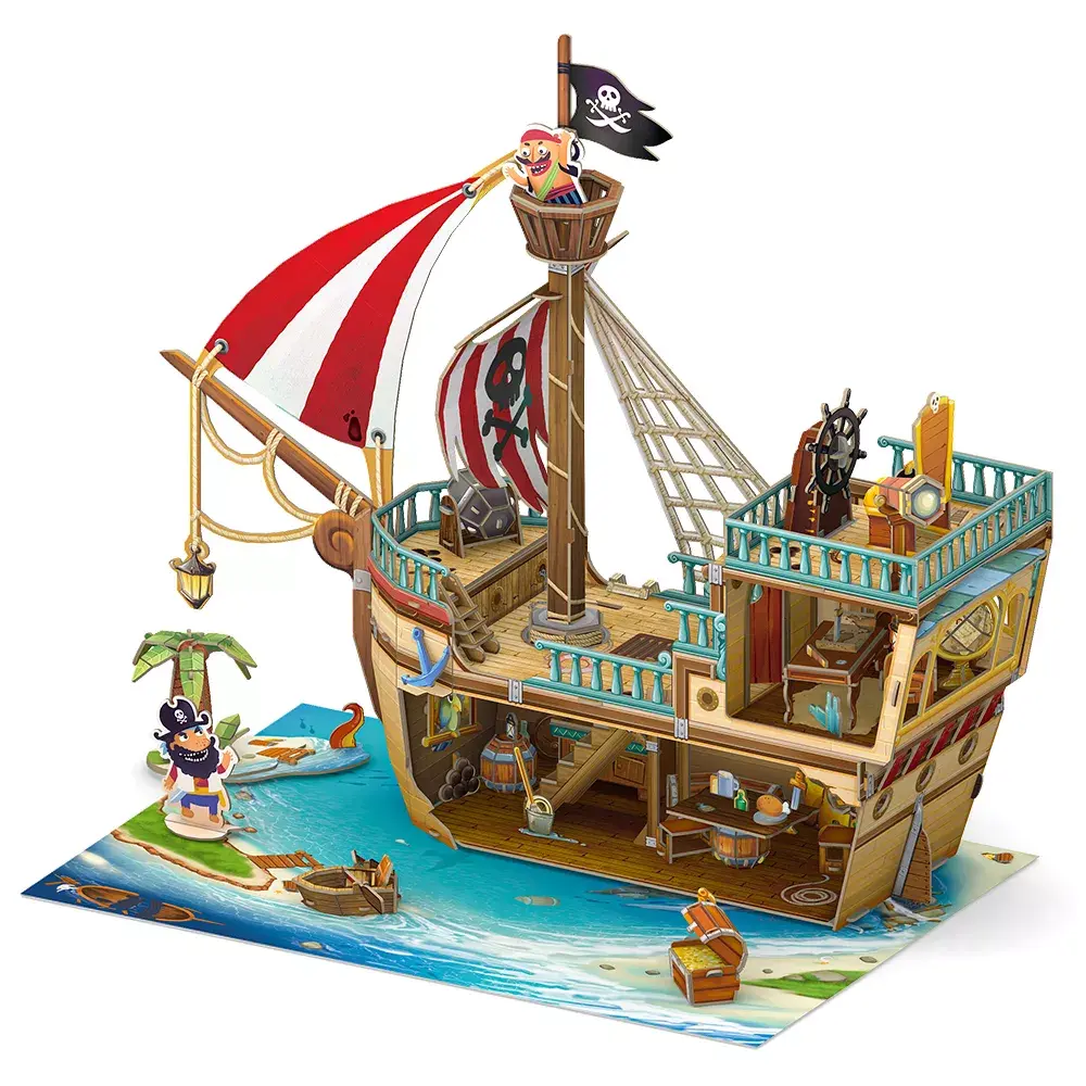 CubicFun 3D-пазл Pirate Treasure Ship — 157 деталей Photo 2