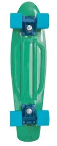 Penny board (skateboard) Schildkröt Native — polipropilēna dēlis 560×140 mm, riteņi 60 mm, zaļš