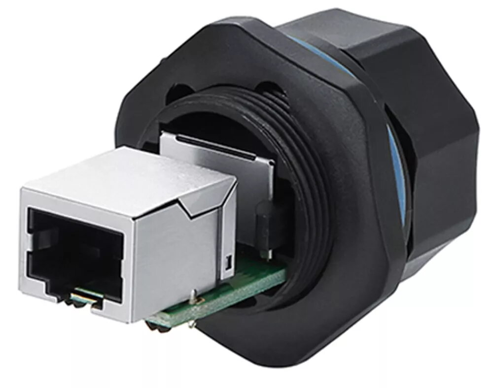 Vadu savienotājs RJ45 Alcasa IC06-R102 melns