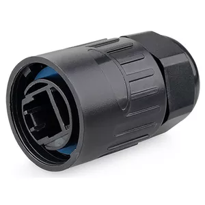 RJ45 savienotājs Alcasa IC06-R101 melns plastmasa silikons