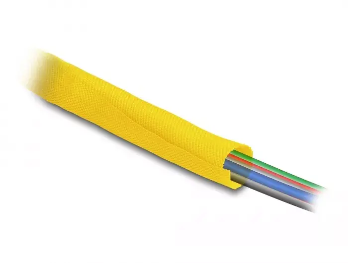 DeLOCK Auduma apvalks 2 m x 25 mm dzeltenā krāsā Photo 2