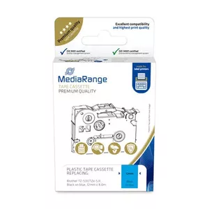 MediaRange Plastic tape cassette MRBTZ531 12mm 8m black on blue