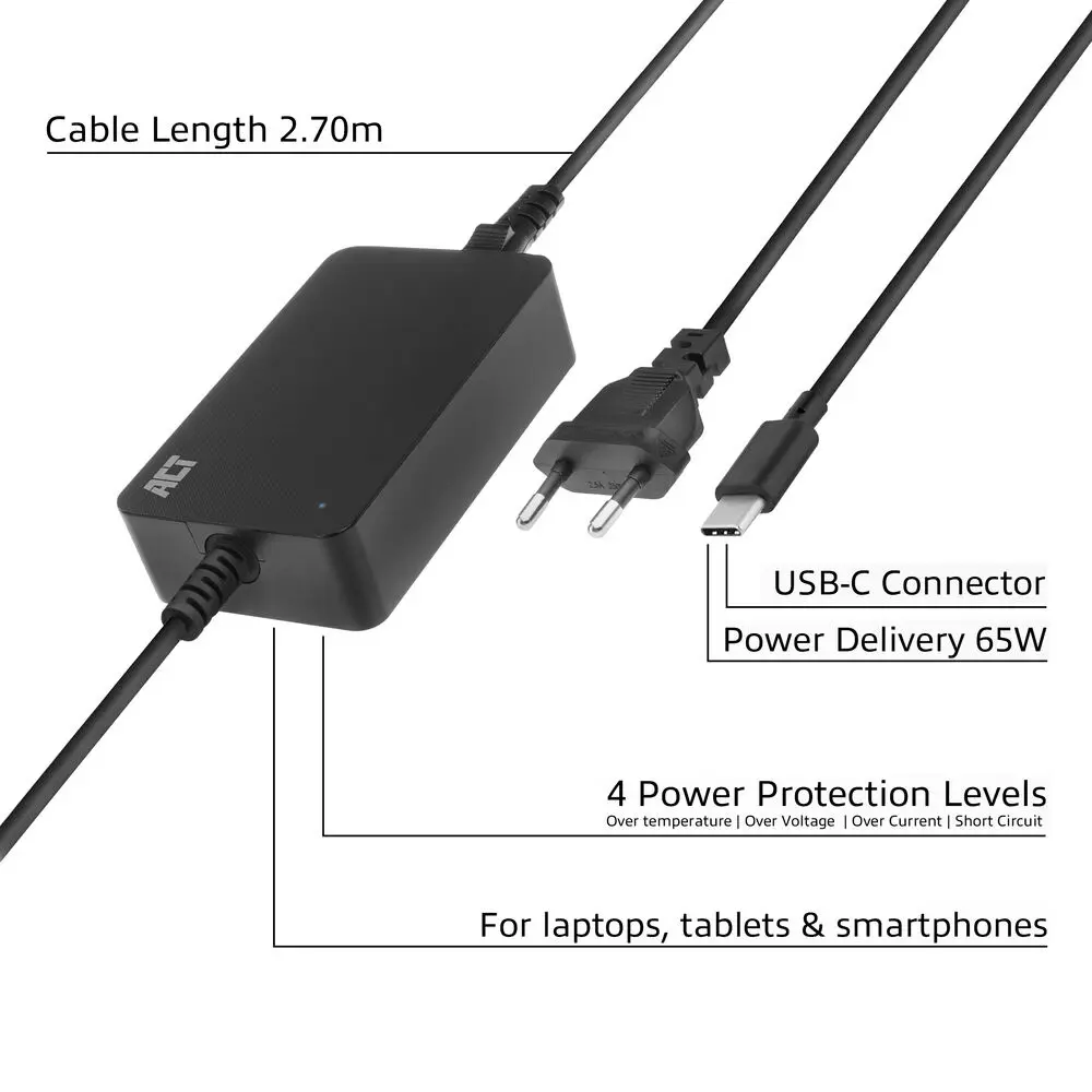 ACT AC2005 Зарядное устройство USB-C 65W Photo 4