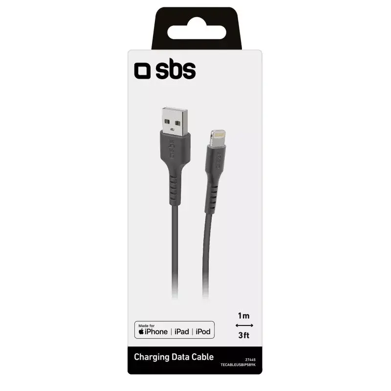Lightning Cable SBS TECABLEUSBIP589K Photo 2