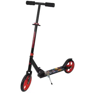 Детский классический самокат Schildkröt Funsports Road Catcher — ширина 100 мм, глубина 520 мм, вес 3.8 кг, чёрно‑красный