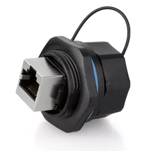 Разъем RJ45 Alcasa IC06-R103 черный медь пластик силикагель