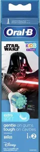 Replacement Brush Heads for Electric Toothbrush BRAUN Oral‑B Kids Star Wars, pack of 2