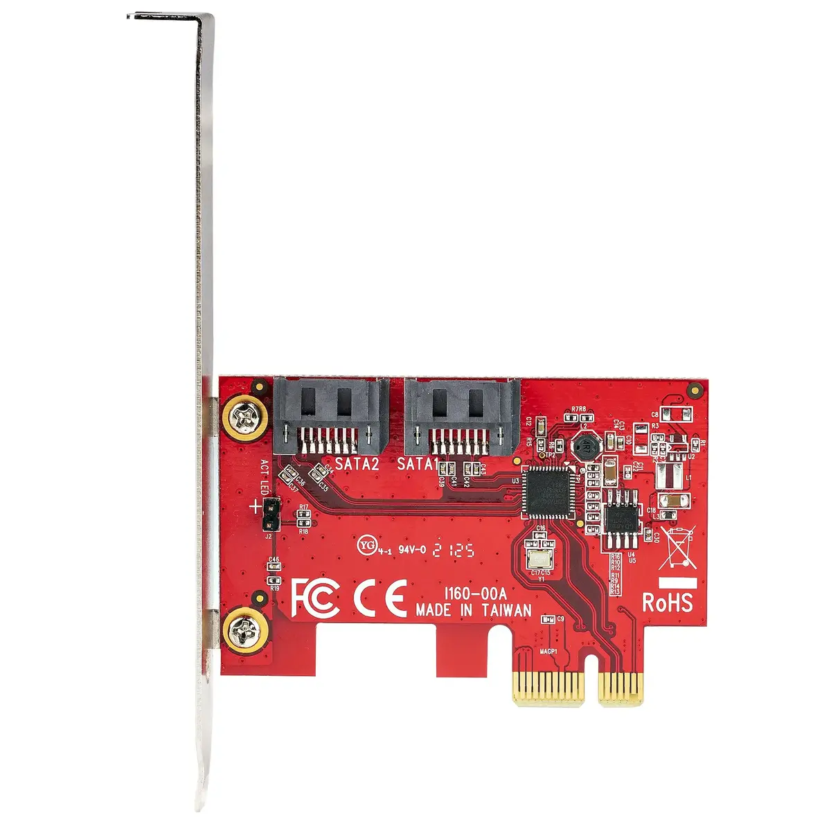 StarTech 2-портовая карта расширения PCIe SATA контроллер Photo 6