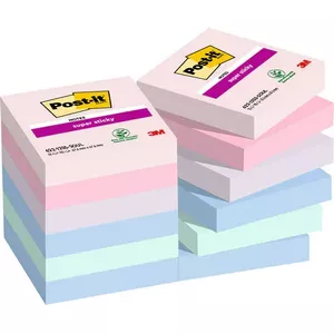 Self-adhesive note paper 3M 622-12SS-SOUL, square multicolour, 47.6×47.6 mm, 90 sheets