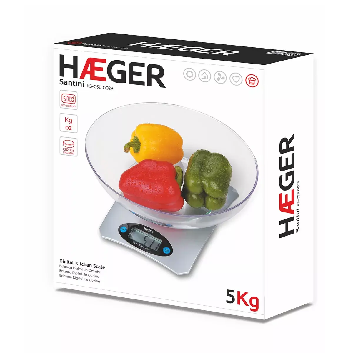 Elektroniskās virtuves svari Haeger KS-05B.002B Photo 3