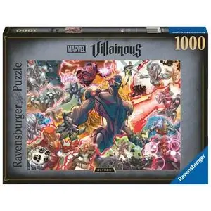 Galda puzle Ravensburger Marvel Villainous Ultron 1000 gab., platums 700 mm, 14+