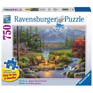 Пазл Ravensburger Riverside Livingroom 750 элементов, пейзаж, 343×600 мм