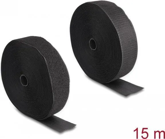 DeLOCK Izturīga Velcro lente 15m x