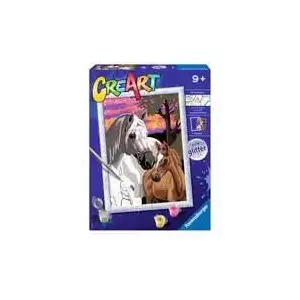 Набор для живописи на холсте Ravensburger 20052 — акрил, преднапечатанный холст, кисть, рама (9+)