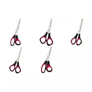 Scissors WEDO 976 10 – universal stainless steel blades, 255 mm, black-red handle